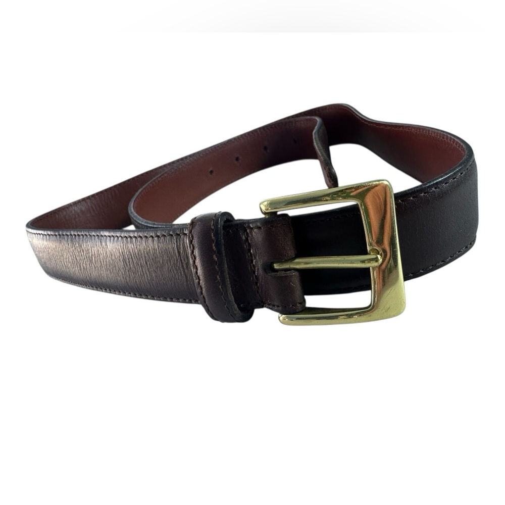 Burberrys of London Genuine Leather Belt with Solid Brass Buckle